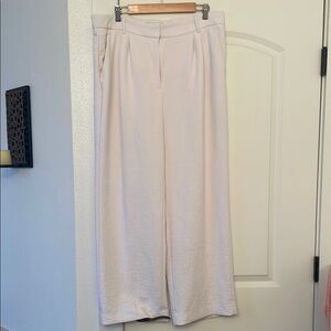 Wide-Leg Women's White Trousers Size 33